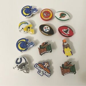 Croc Charms Sports Football Basketball Baseball Lot of 12